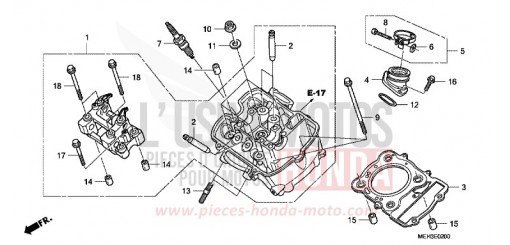 FRONT CYLINDER HEAD NSA700A8 de 2008